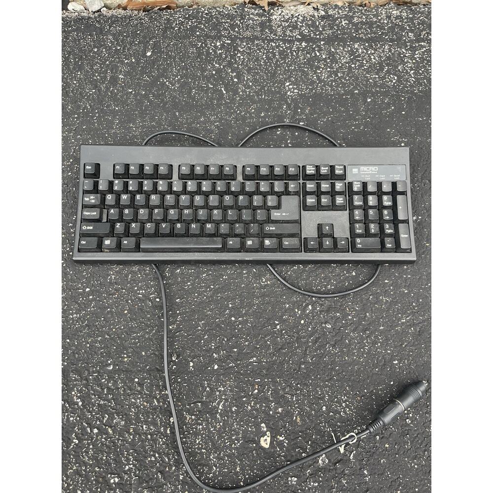 90's Micro Innovations PS/2 Wired Keyboard Black Vintage Industrial Legacy PC